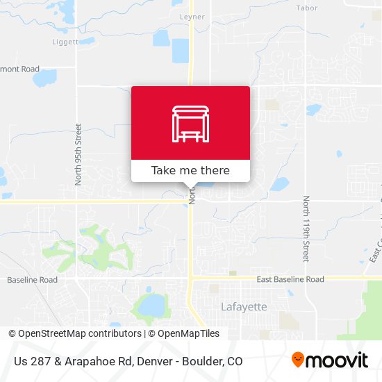 Us 287 & Arapahoe Rd map