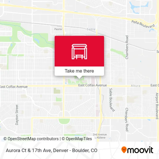 Mapa de Aurora Ct & 17th Ave
