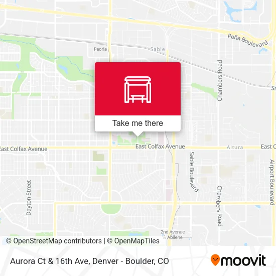Mapa de Aurora Ct & 16th Ave