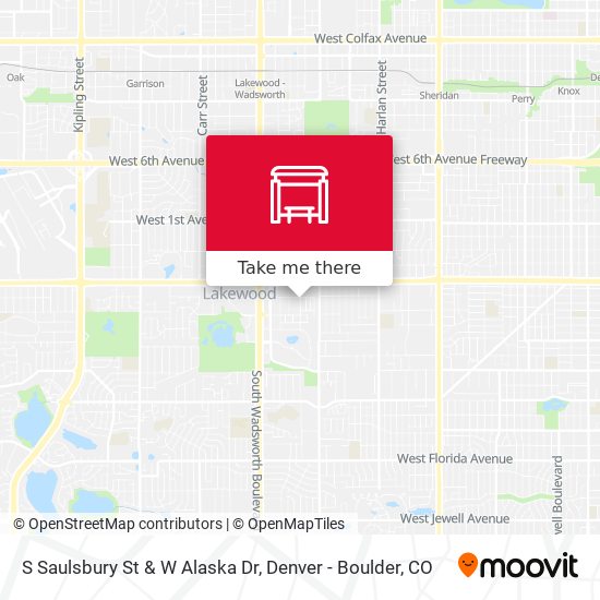 S Saulsbury St & W Alaska Dr map