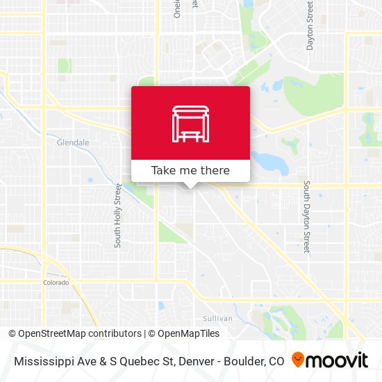 Mississippi Ave & S Quebec St map