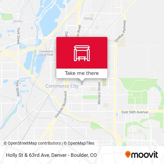 Holly St & 63rd Ave map