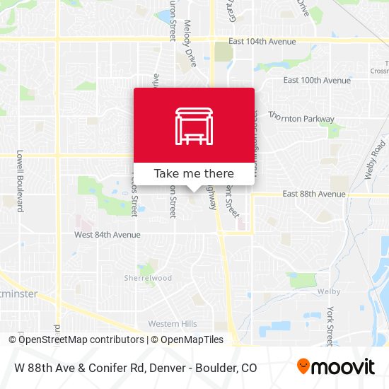 W 88th Ave & Conifer Rd map