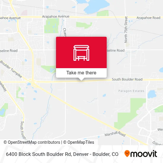 6400 Block South Boulder Rd map