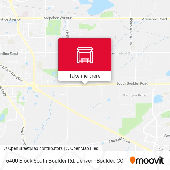 6400 Block South Boulder Rd map