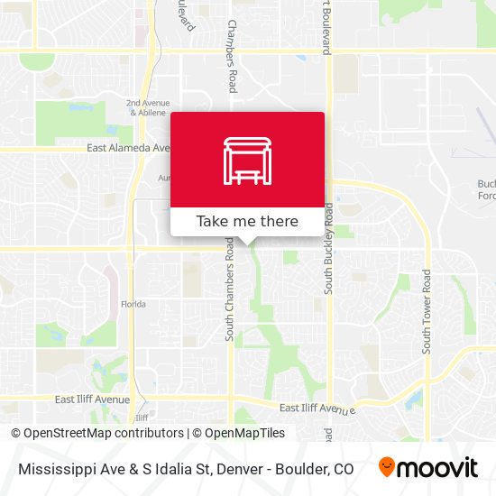 Mississippi Ave & S Idalia St map
