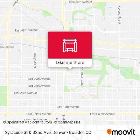 Syracuse St & 32nd Ave map