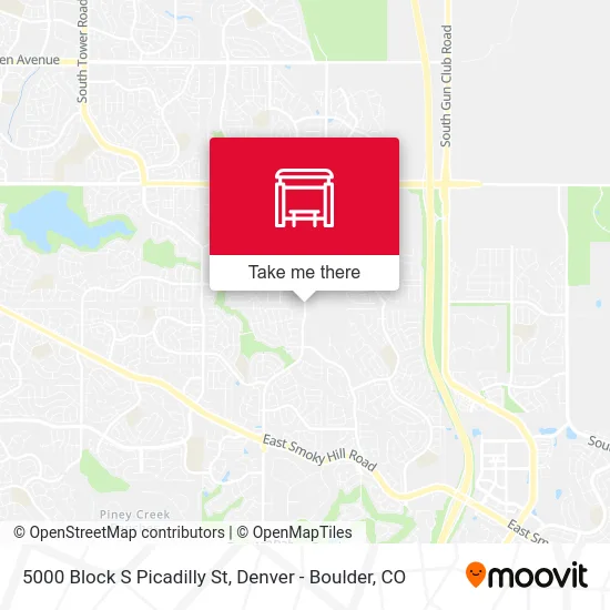 5000 Block S Picadilly St map