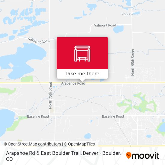 Arapahoe Rd & East Boulder Trail map