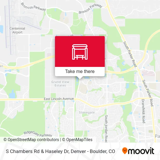 S Chambers Rd & Haseley Dr map