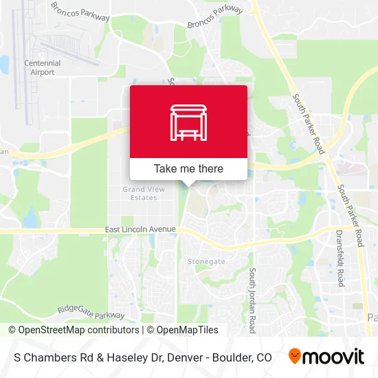 S Chambers Rd & Haseley Dr map