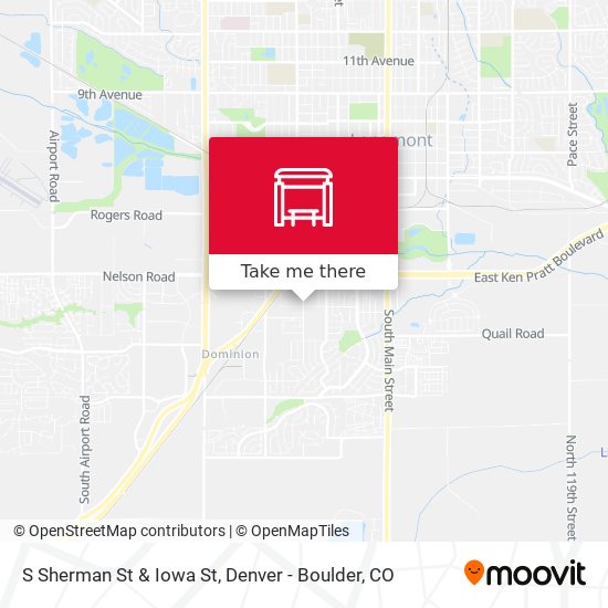 S Sherman St & Iowa St map