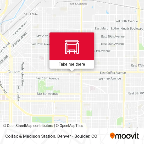 Colfax & Madison Station map