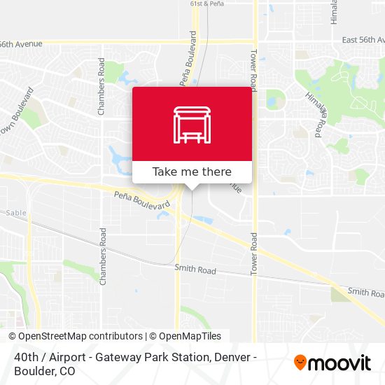 Mapa de 40th  / Airport - Gateway Park Station
