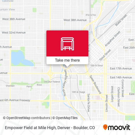 Empower Field at Mile High map