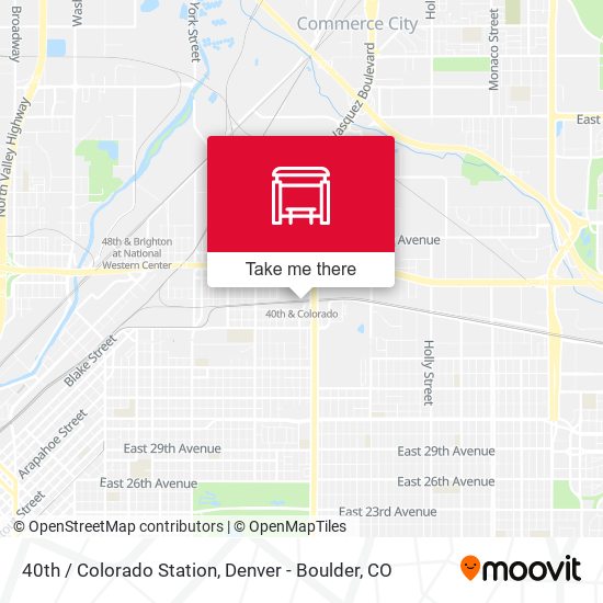 40th / Colorado Station map