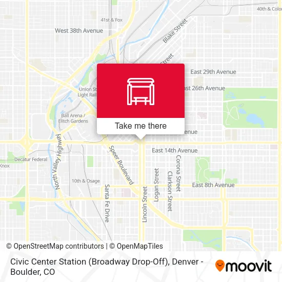 Mapa de Civic Center Station (Broadway Drop-Off)