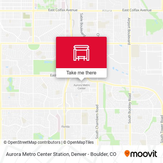 Aurora Metro Center Station map