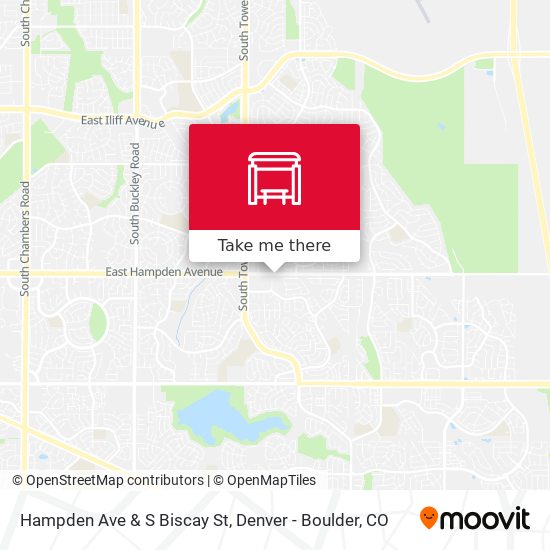 Hampden Ave & S Biscay St map