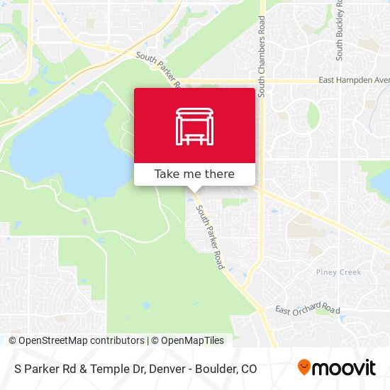 S Parker Rd & Temple Dr map