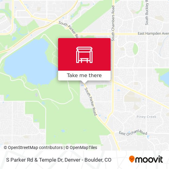 S Parker Rd & Temple Dr map