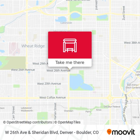 W 26th Ave & Sheridan Blvd map