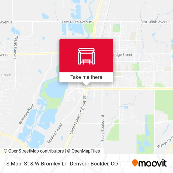 S Main St & W Bromley Ln map