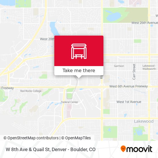 W 8th Ave & Quail St map