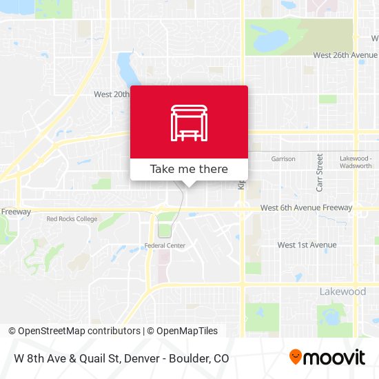 W 8th Ave & Quail St map