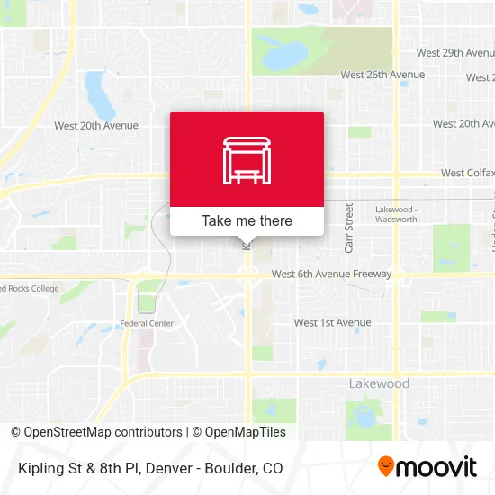 Kipling St & 8th Pl map