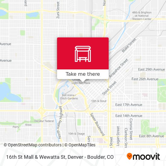 Mapa de 16th St Mall & Wewatta St