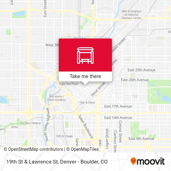 19th St & Lawrence St map