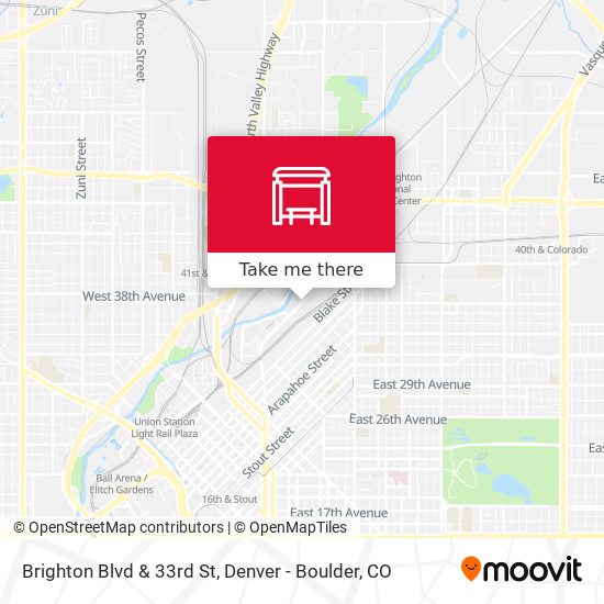 Brighton Blvd & 33rd St map