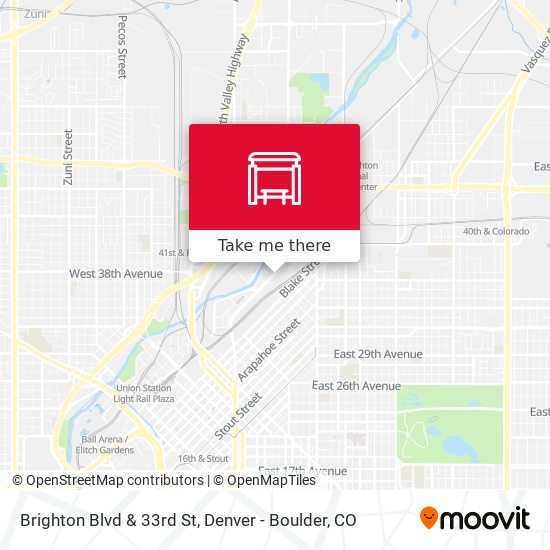 Brighton Blvd & 33rd St map