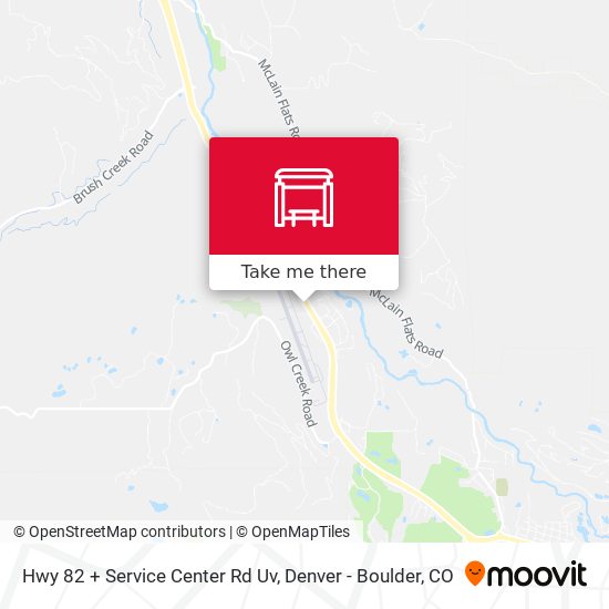 Hwy 82 + Service Center Rd Uv map