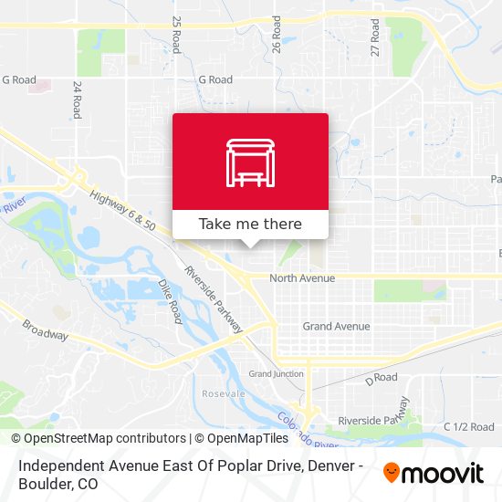 Mapa de Independent Avenue East Of Poplar Drive