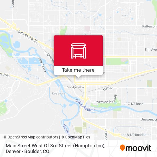 Main Street West Of 3rd Street (Hampton Inn) map