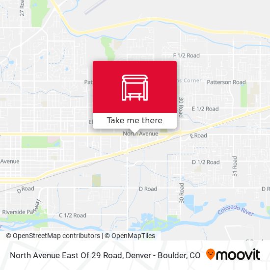 North Avenue East Of 29 Road map
