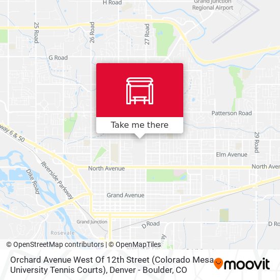 Orchard Avenue West Of 12th Street (Colorado Mesa University Tennis Courts) map