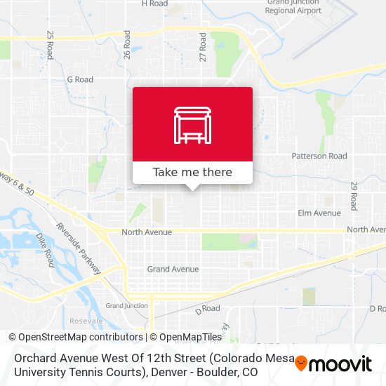 Mapa de Orchard Avenue West Of 12th Street (Colorado Mesa University Tennis Courts)