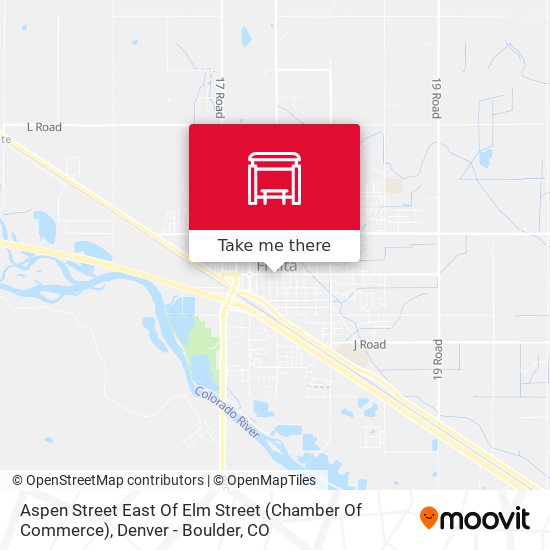 Aspen Street East Of Elm Street (Chamber Of Commerce) map