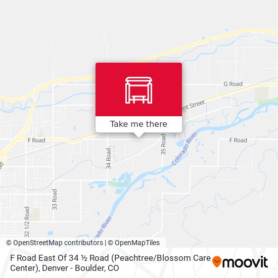 F Road East Of 34 ½ Road (Peachtree / Blossom Care Center) map