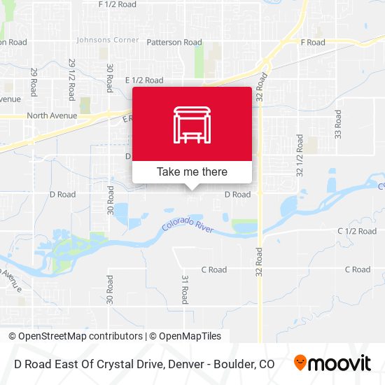 D Road East Of Crystal Drive map
