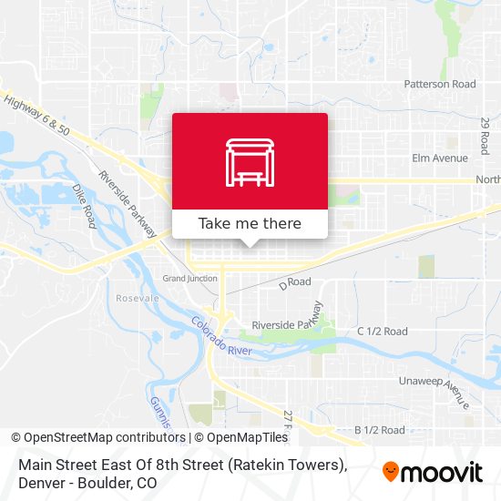 Main Street East Of 8th Street (Ratekin Towers) map