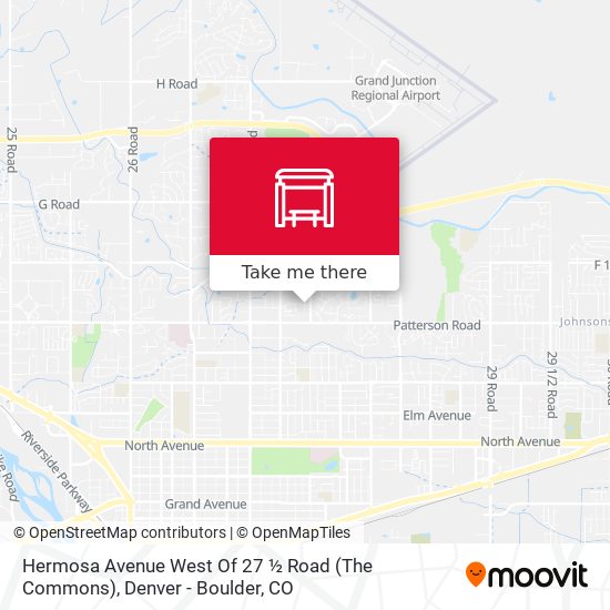 Mapa de Hermosa Avenue West Of 27 ½ Road (The Commons)