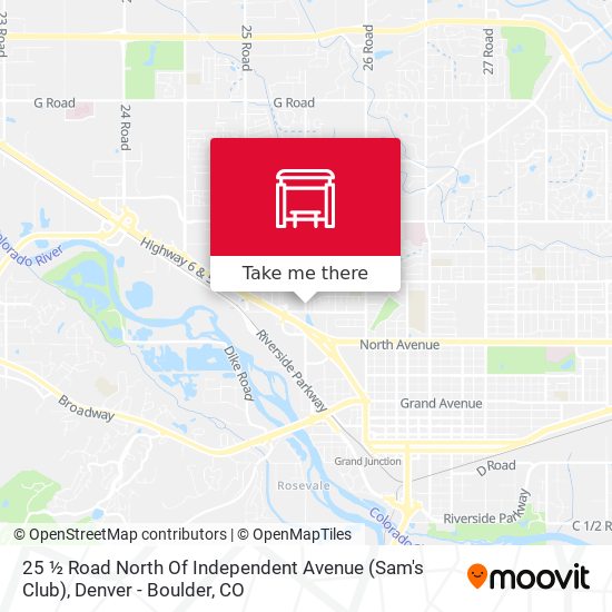 25 ½ Road North Of Independent Avenue (Sam's Club) map