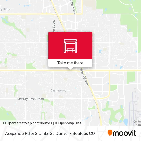 Mapa de Arapahoe Rd & S Uinta St