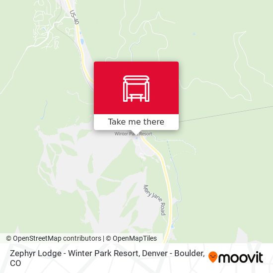 Mapa de Zephyr Lodge - Winter Park Resort