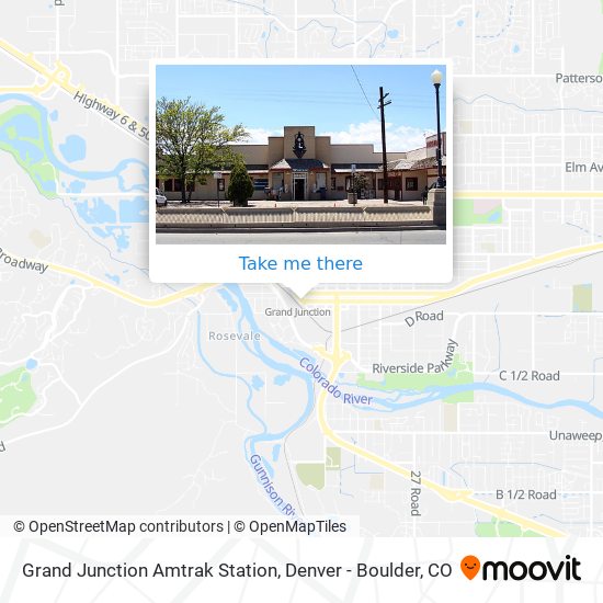 Mapa de Grand Junction Amtrak Station