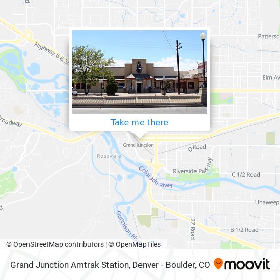 Grand Junction Amtrak Station map